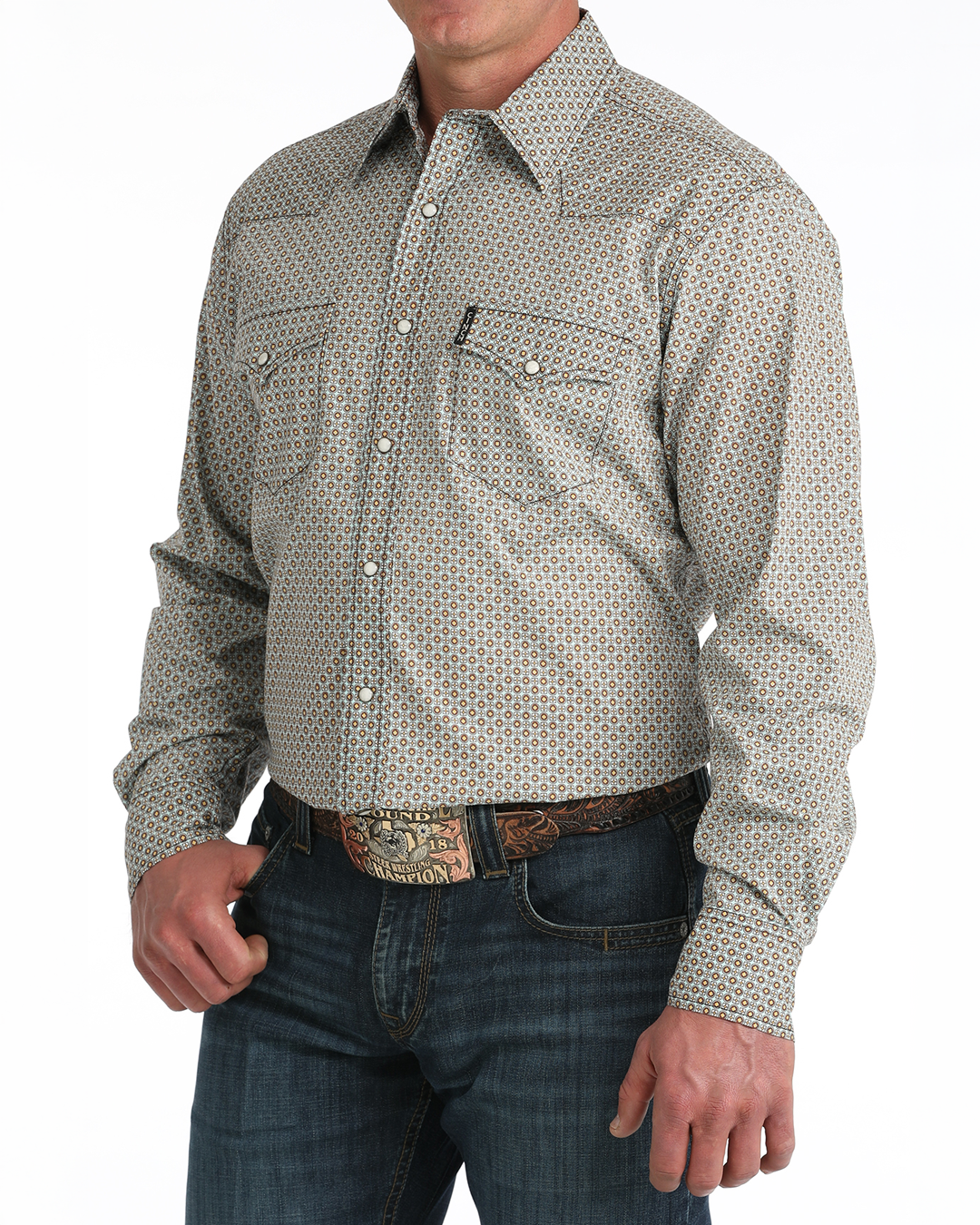 Men’s Modern Fit Snap Front Western Shirt