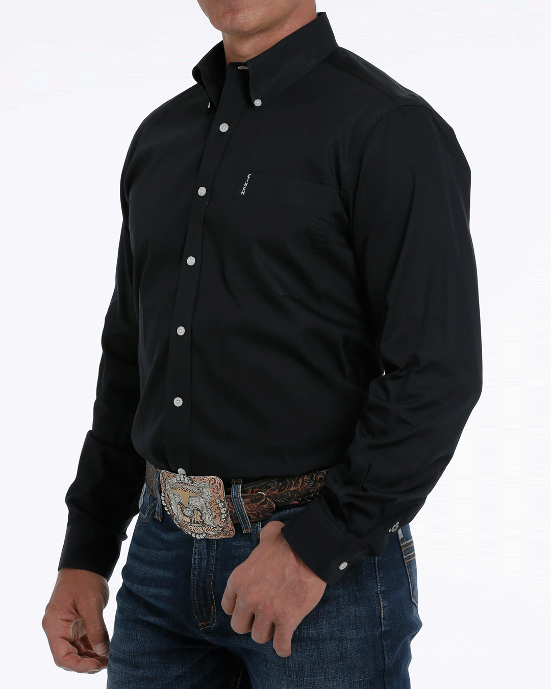 Cinch Modern Fit Solid Black Shirt