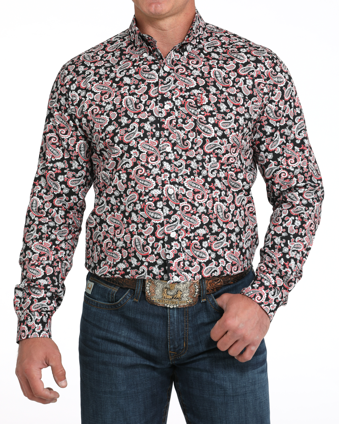 Men’s Modern Fit Button-Down Western Shirt
