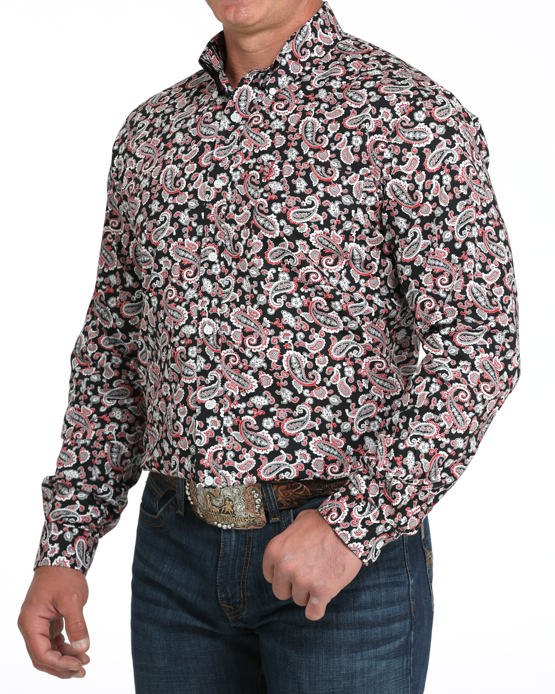 Men’s Modern Fit Button-Down Western Shirt