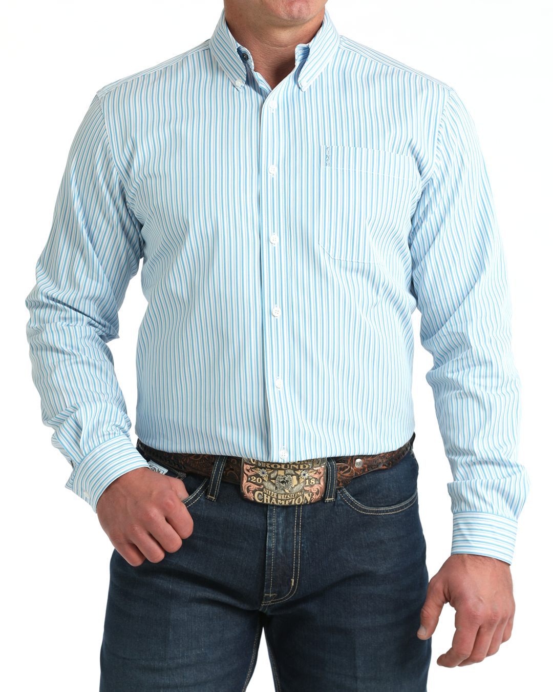 Men’s Modern Fit Button-Down Western Shirt