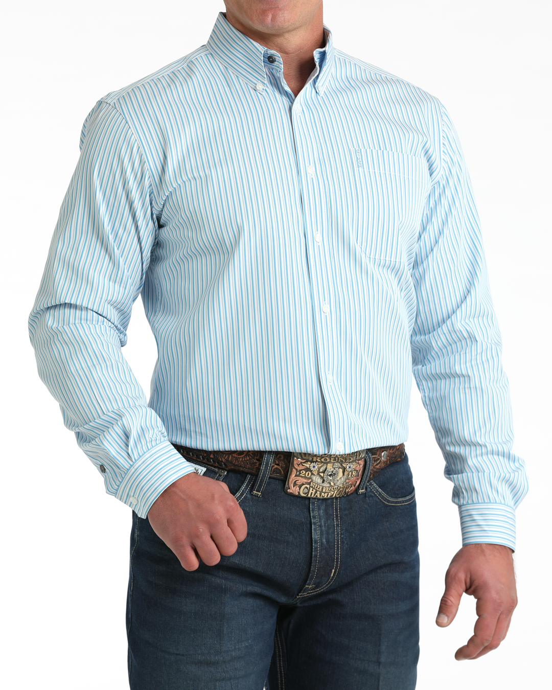 Men’s Modern Fit Button-Down Western Shirt