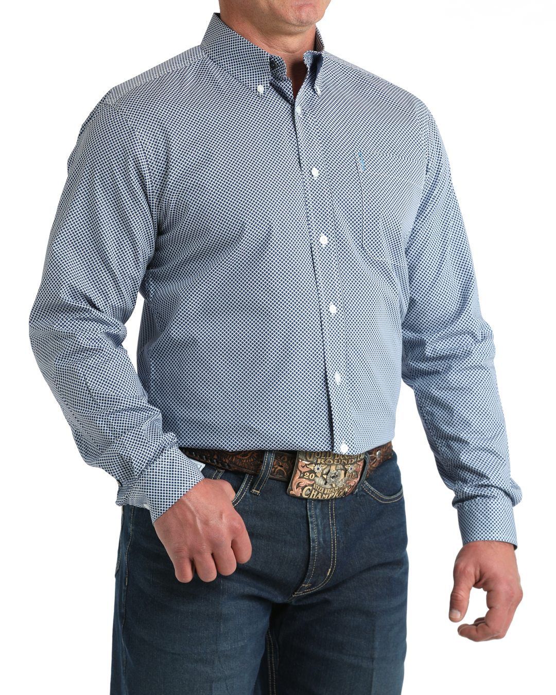 Men’s Modern Fit Button-Down Western Shirt