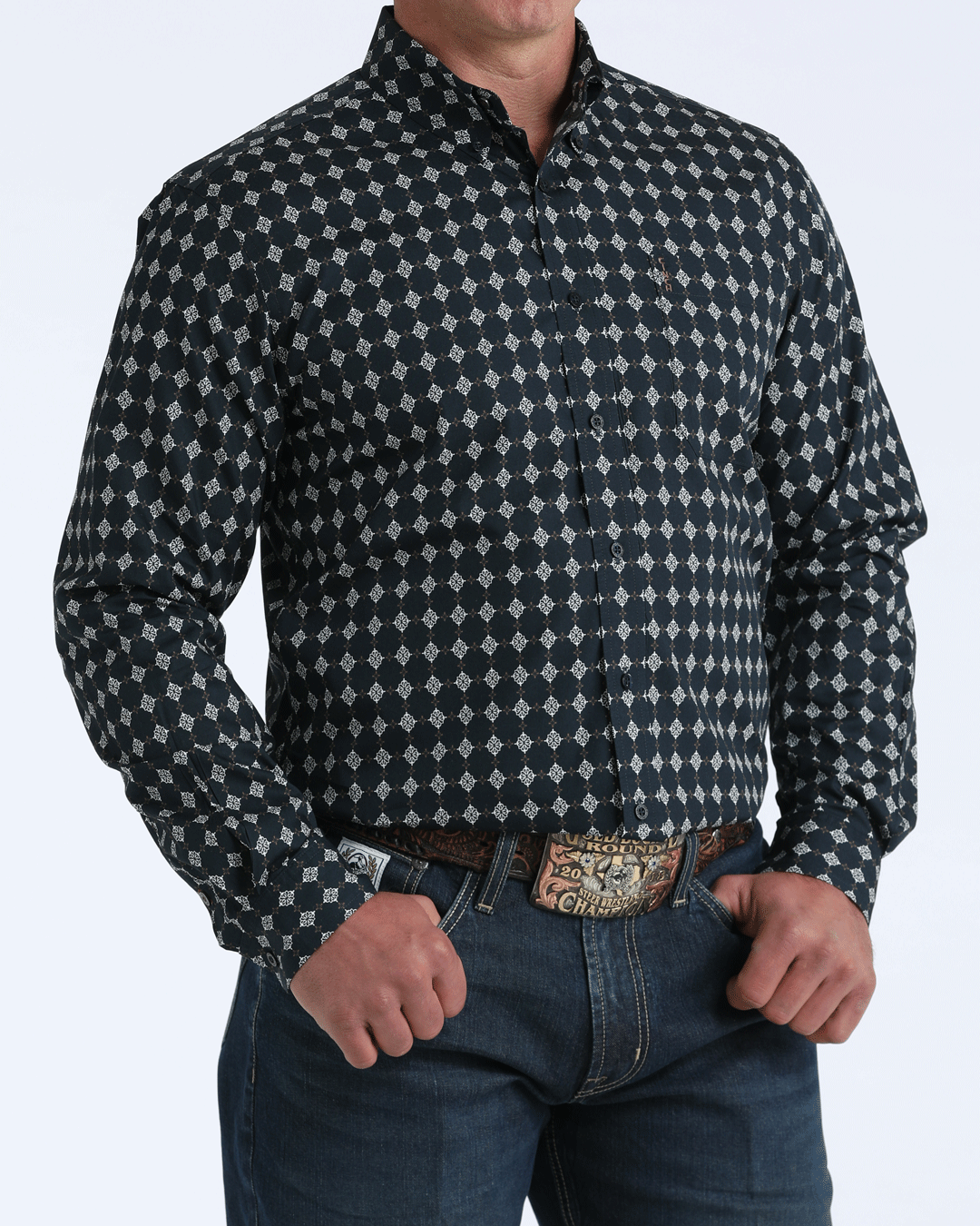 Men’s Modern Fit Button-Down Western Shirt