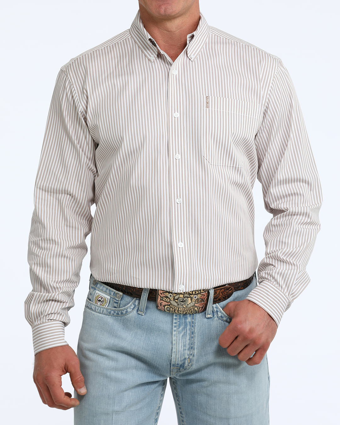 Men’s Modern Fit Button-Down Western Shirt