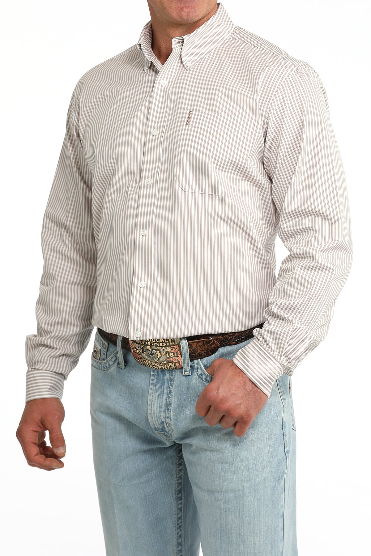 Men’s Modern Fit Button-Down Western Shirt