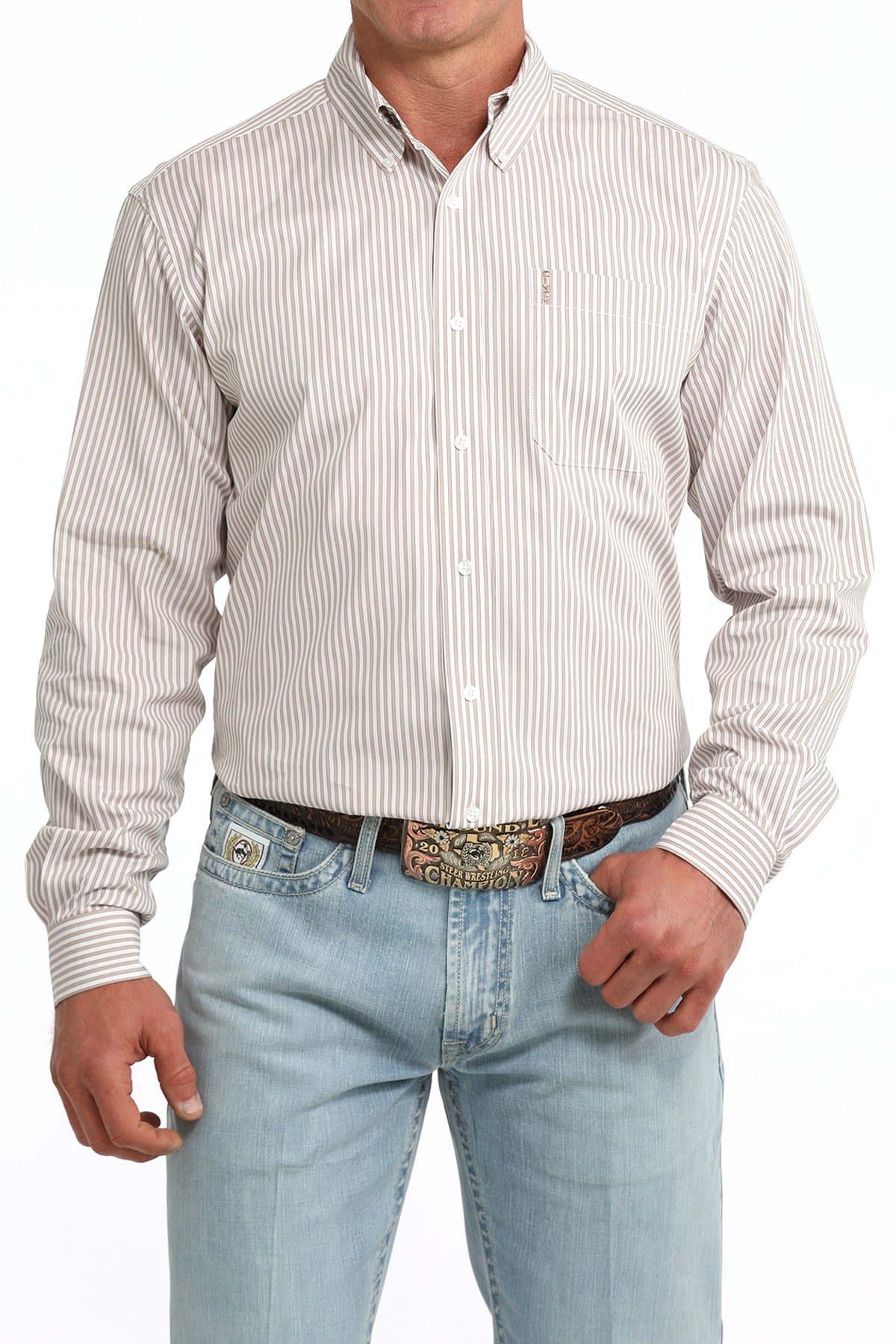 Men’s Modern Fit Button-Down Western Shirt