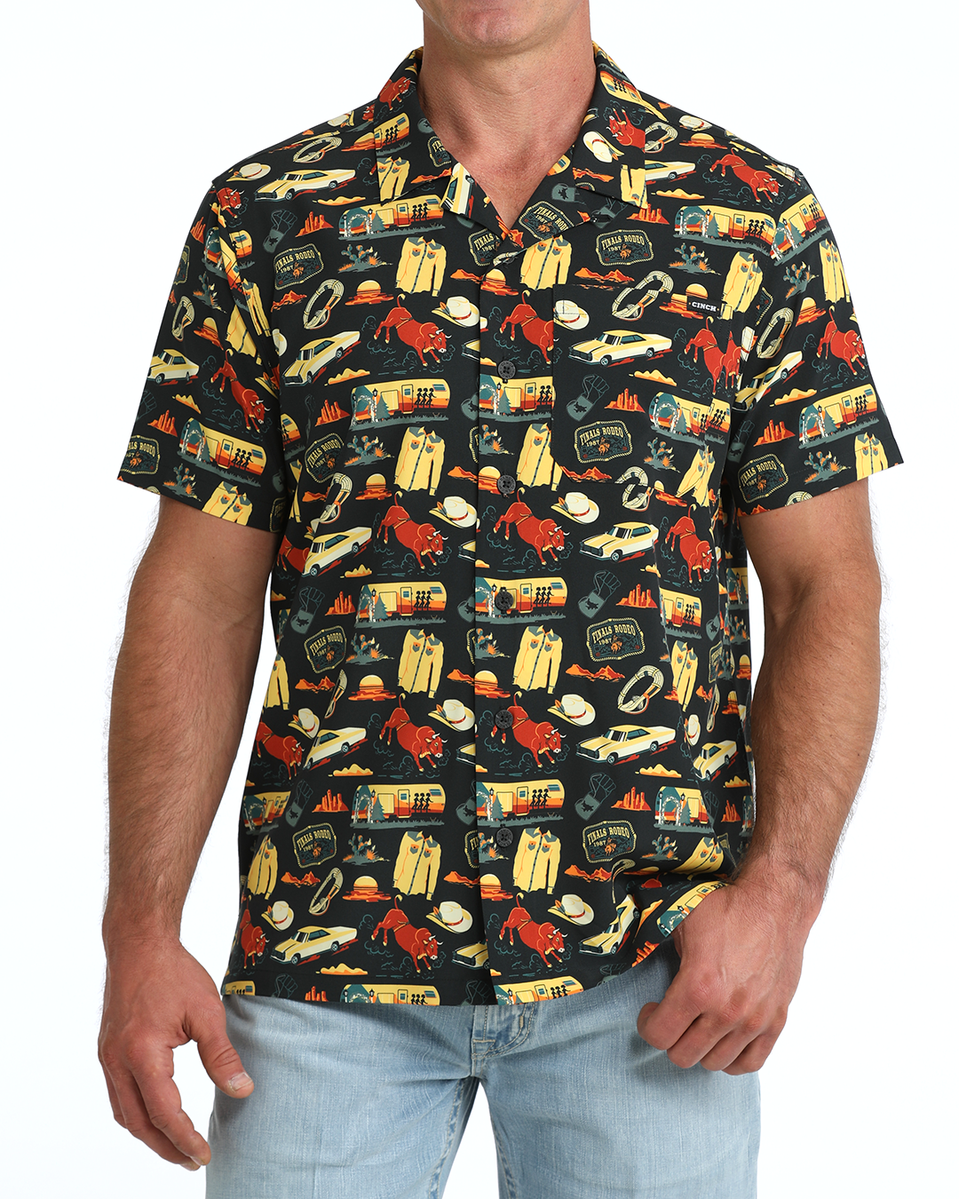 shirt camp Cinch MTW1401057 Men's SS (L) Style:B-Orange spandex stretch woven camp Category:E Bikes MTB Cross_Sapim Leader  Schwarz SRP Heel Stop
