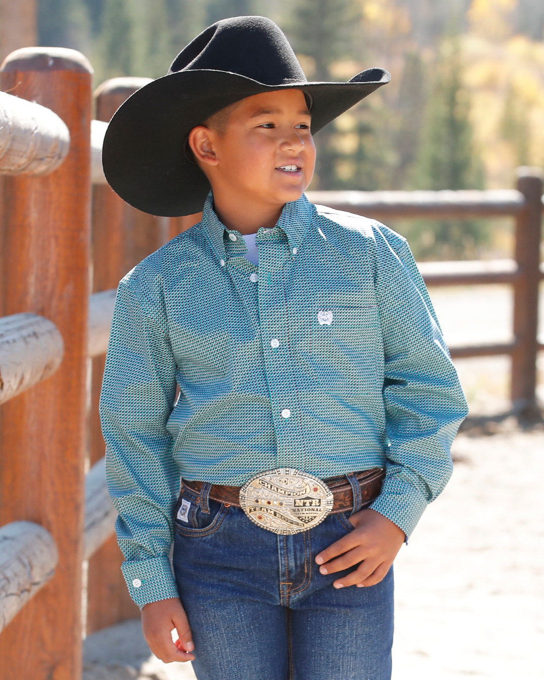 Boy's Button-Down Western Shirt