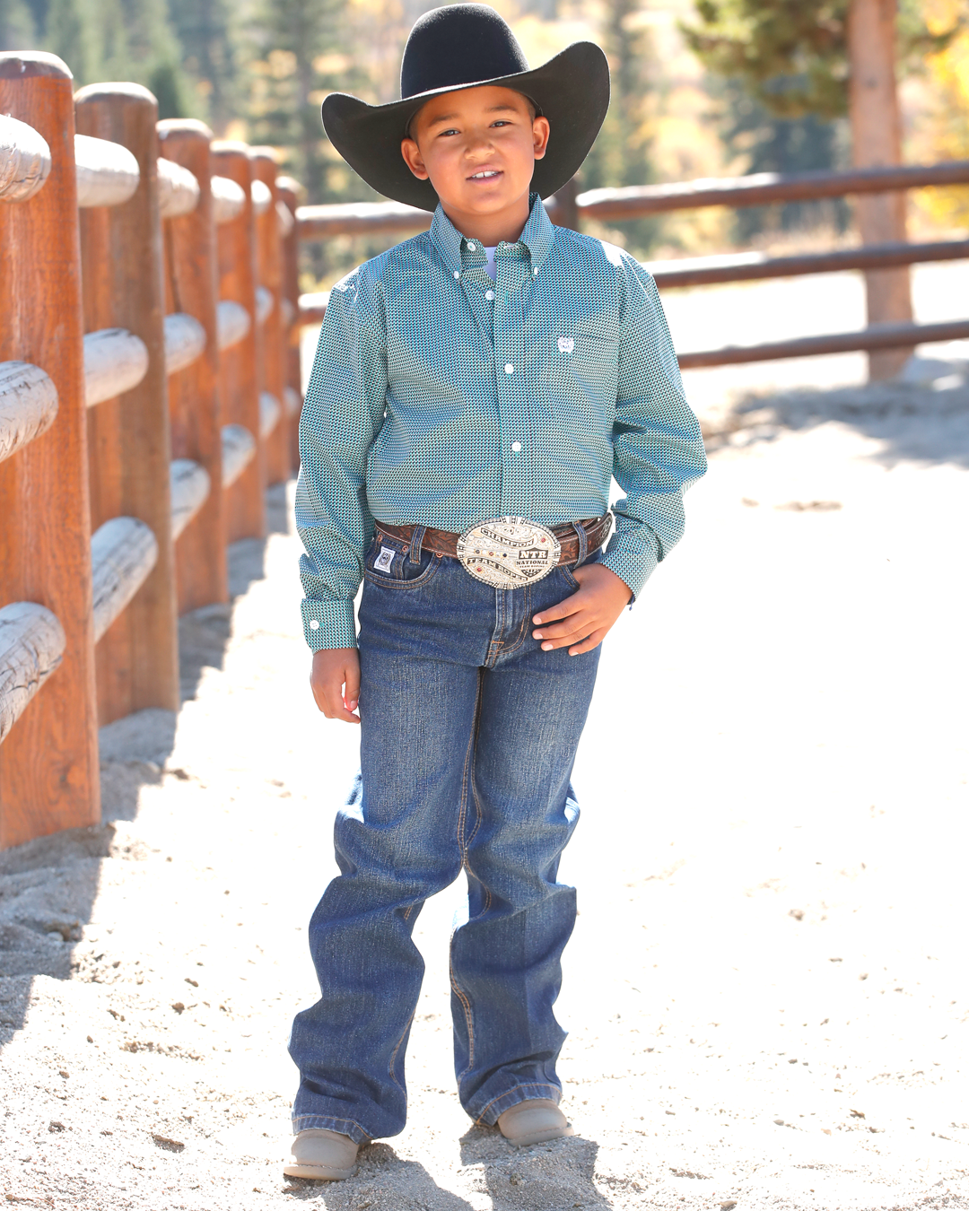 Boy's Button-Down Western Shirt
