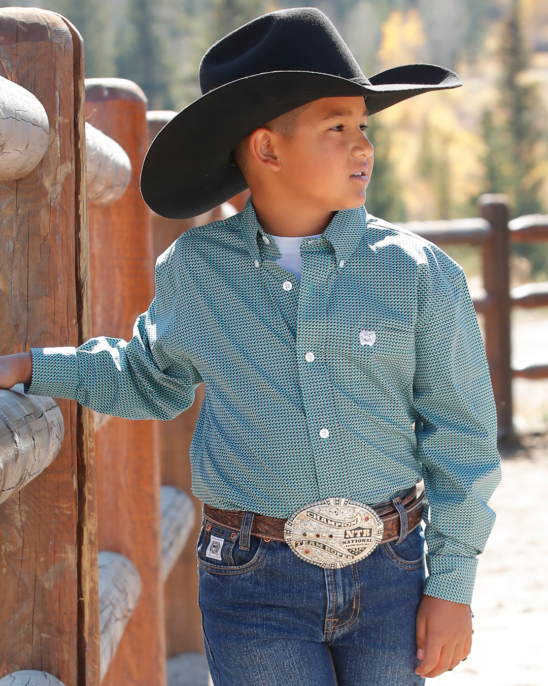 Boy's Button-Down Western Shirt