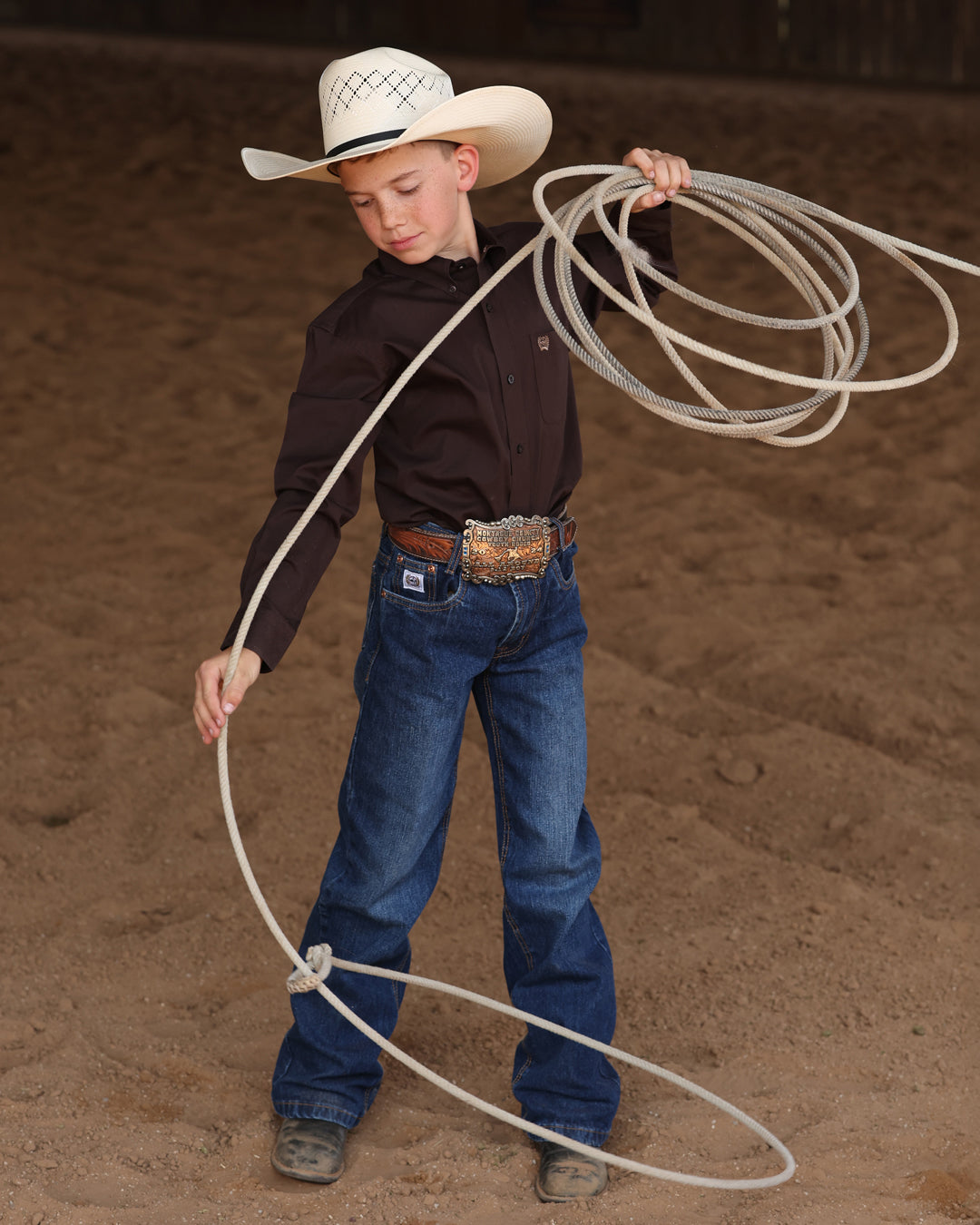Boy's Button-Down Western Shirt