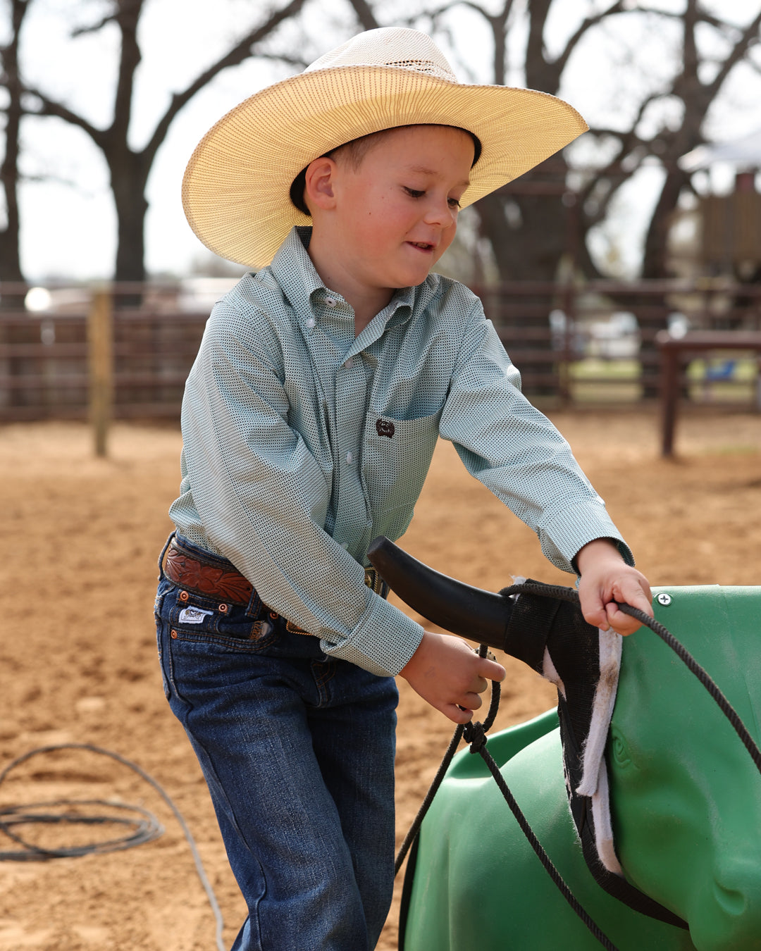 Boy's Button-Down Western Shirt