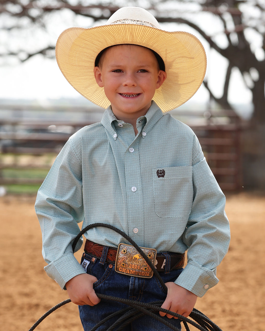 Boy's Button-Down Western Shirt