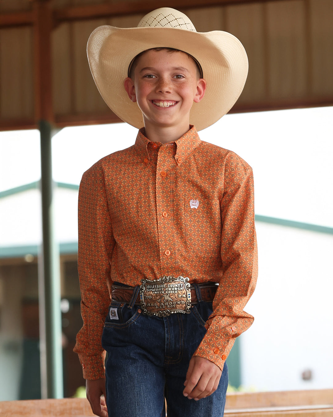Boy's Button-Down Western Shirt