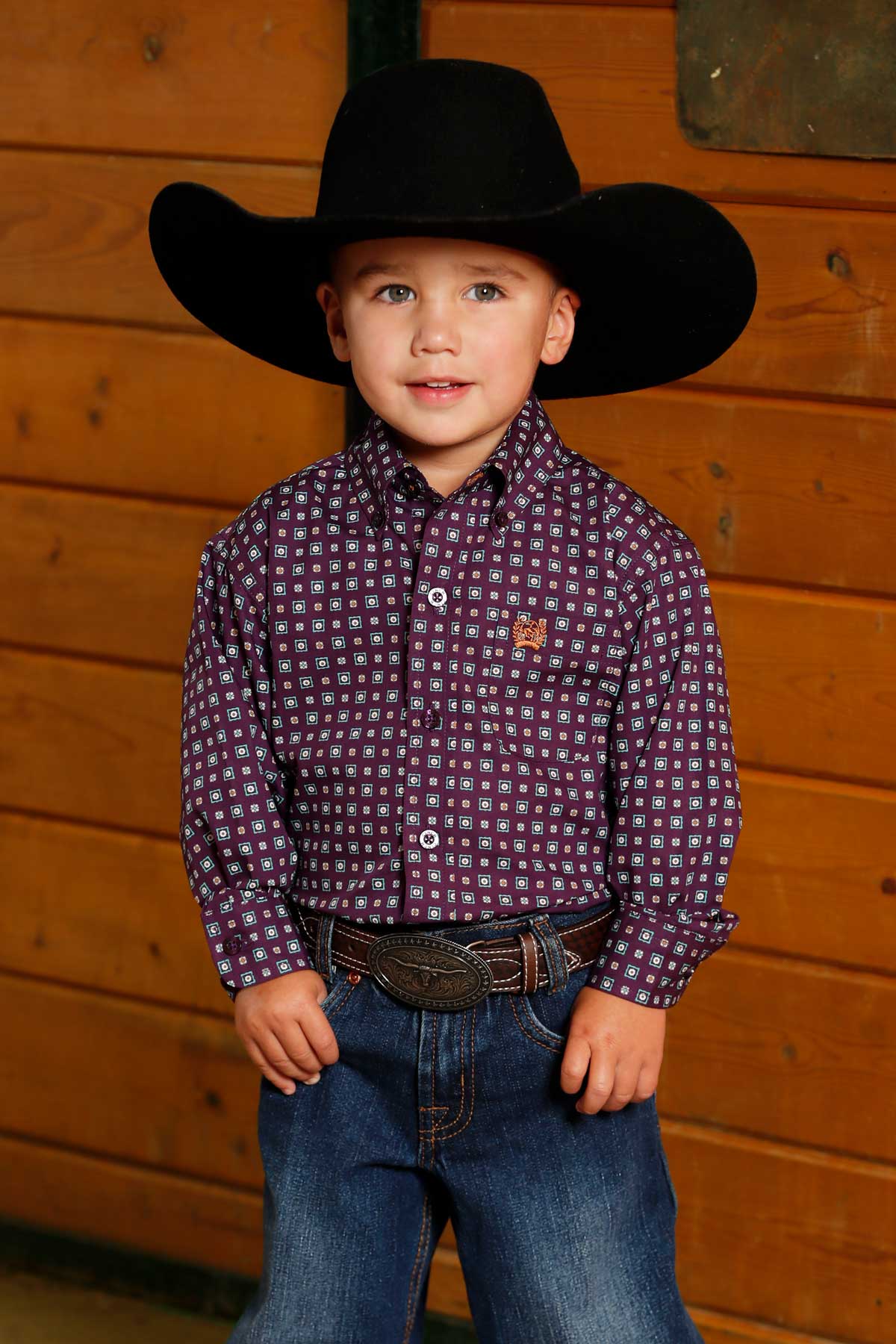Boy's Button-Down Western Shirt