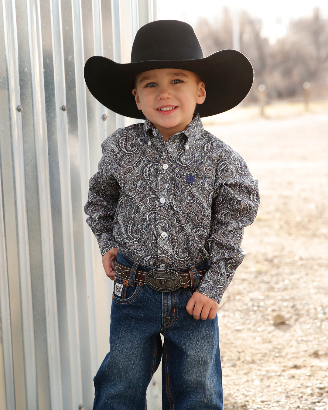 Boy's Button-Down Western Shirt