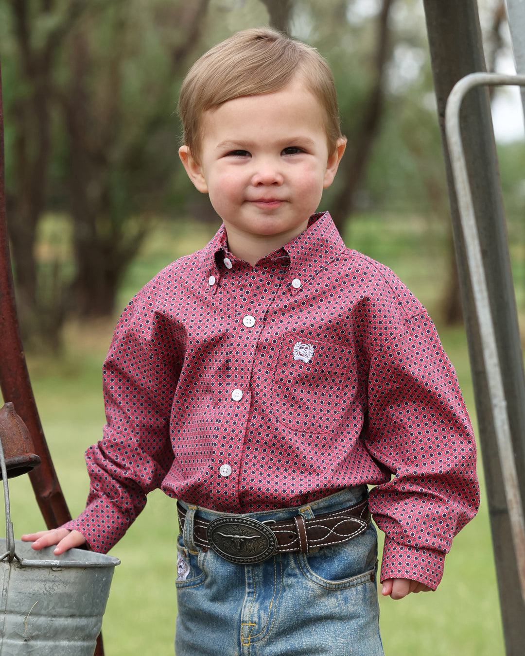 Boy's Button-Down Western Shirt