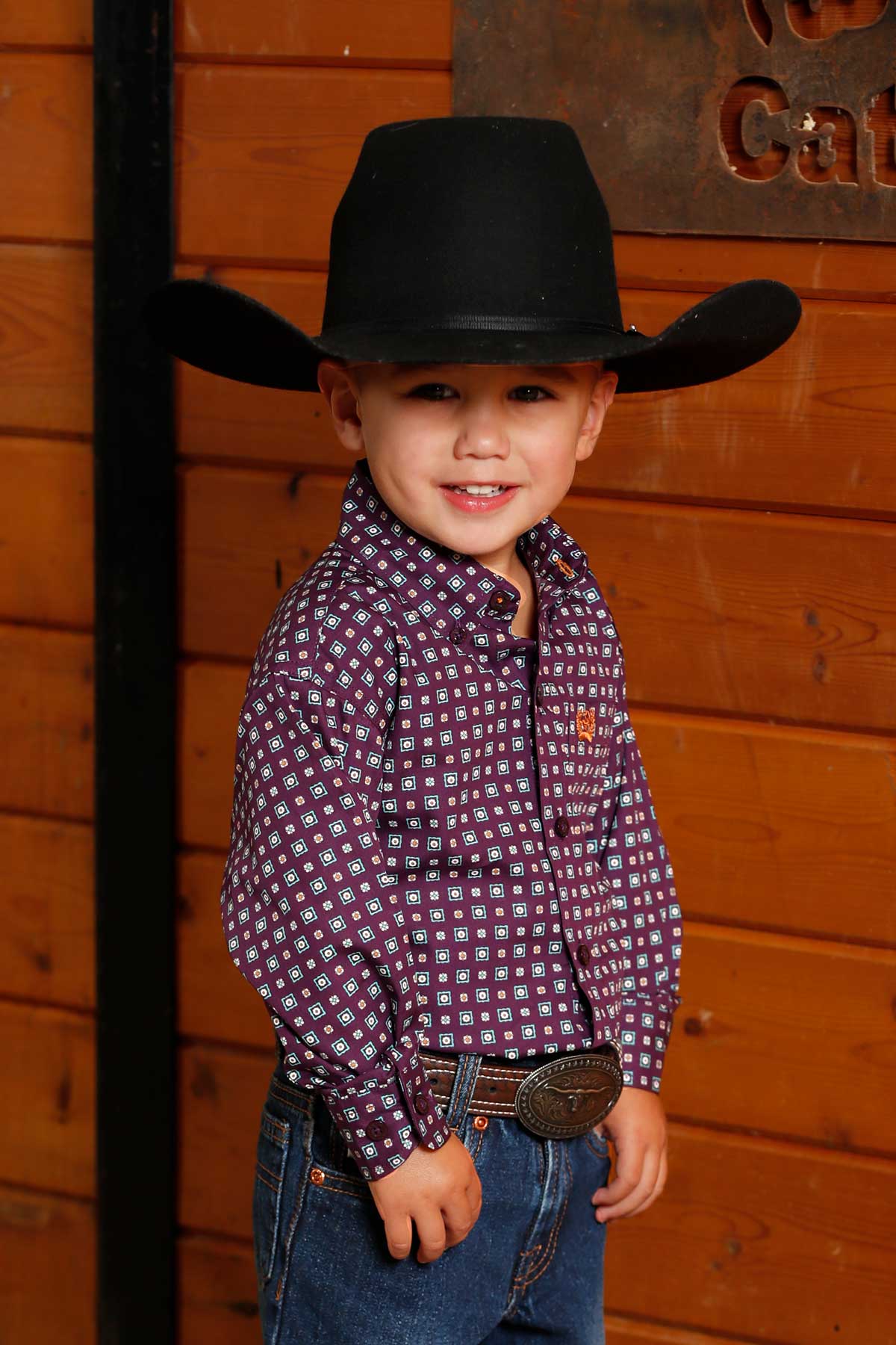 Boy's Button-Down Western Shirt