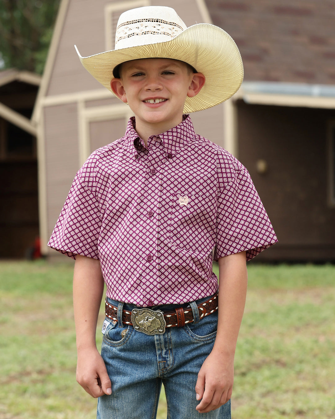 Boy's Button-Down Western Shirt