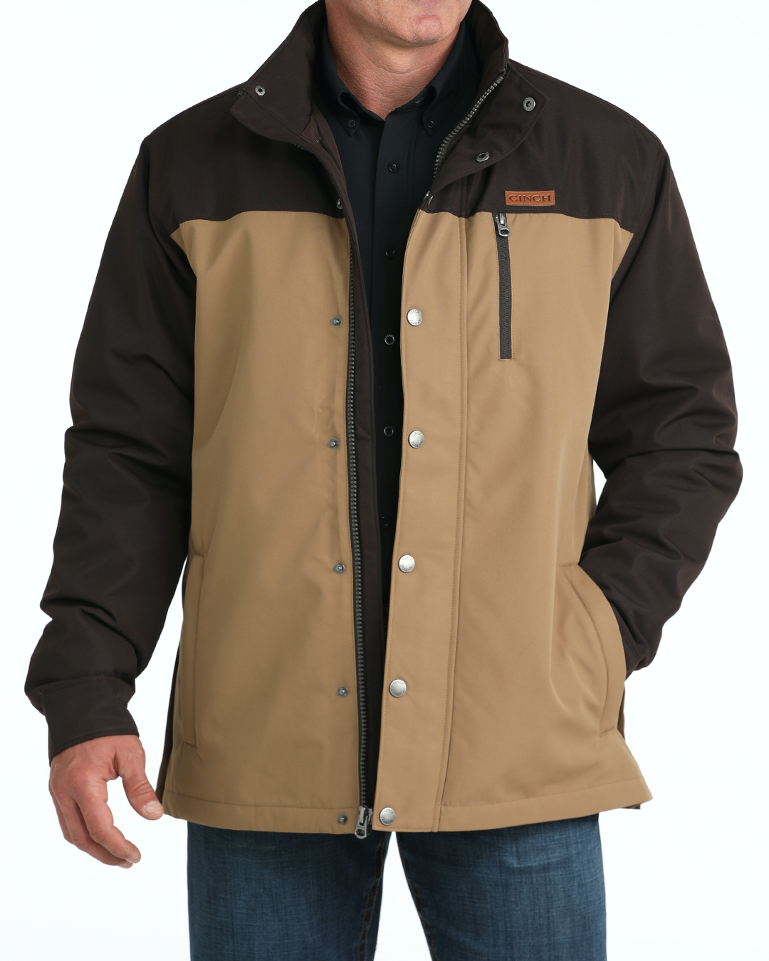 Cinch Men's Brown Canvas 3/4 Length Barn Jacket Cinch Men's Brown Canvas 3/4 Length Barn Jacket