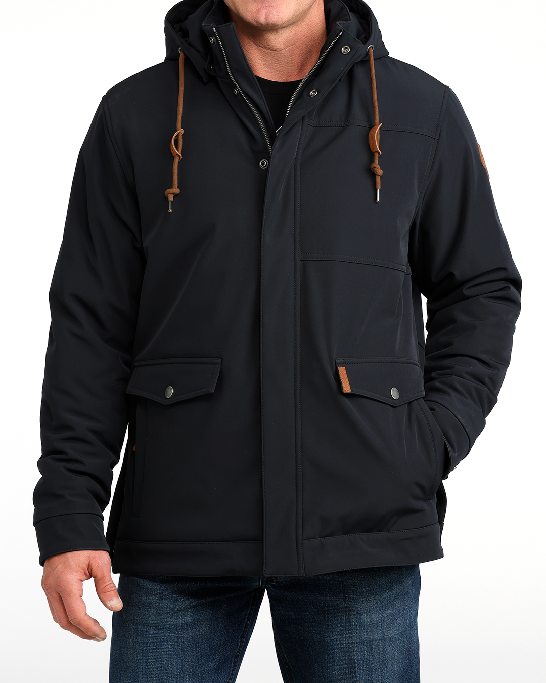 Men's Bonded Jacket with Removable Hood