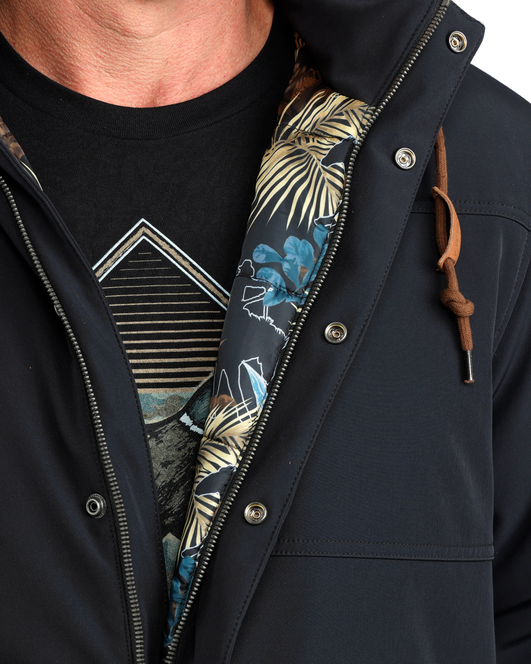 Men's Bonded Jacket with Removable Hood