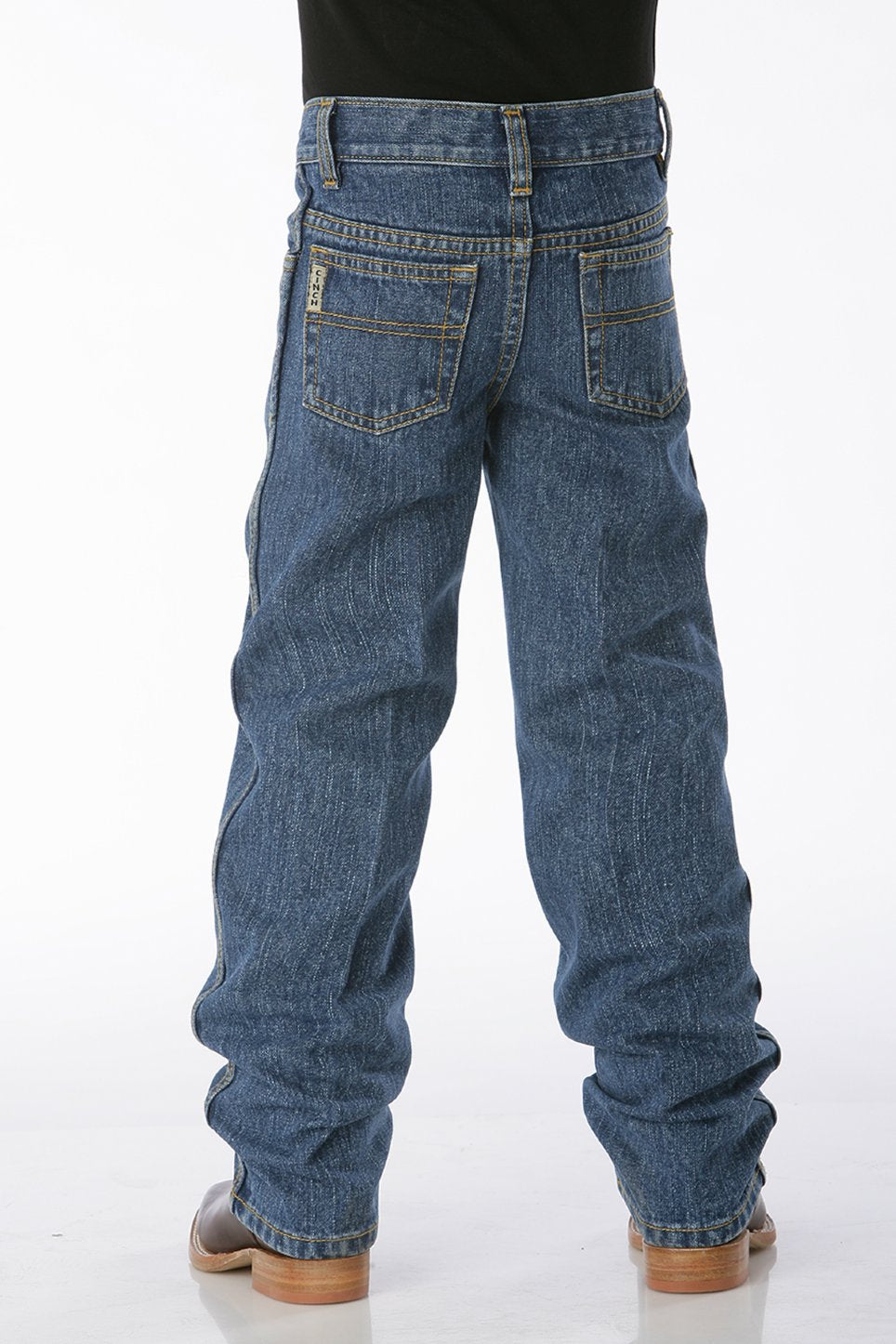 BOYS WHITE LABEL RELAXED MID RISE - DARK STONEWASH