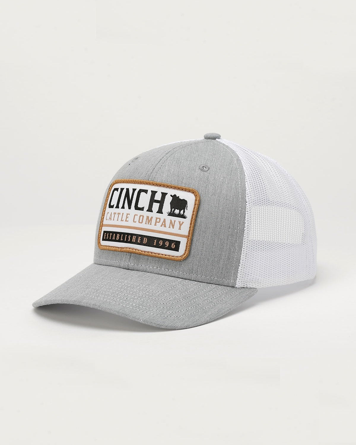 Men's Cinch Cattle Company Trucker Cap - Gray and White