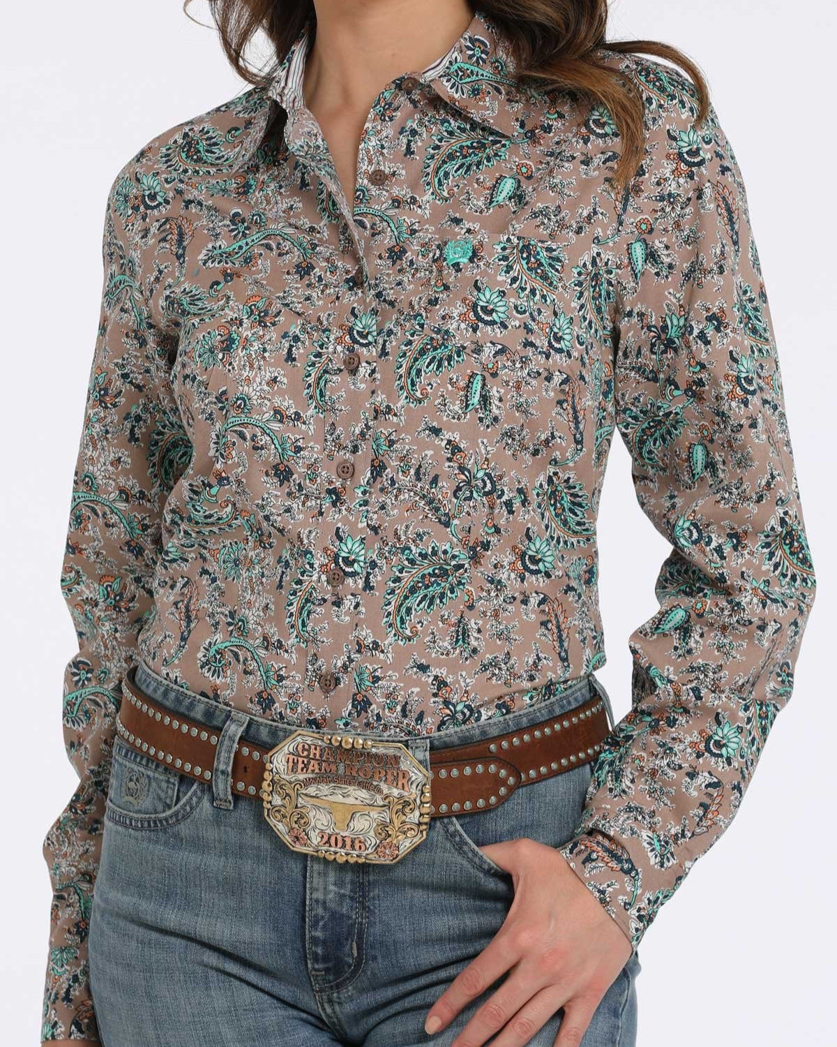 Women’s Arena Fit Button-Down Western Shirt