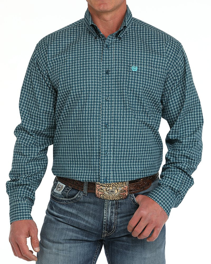 Men's Classic Fit Button-Down Western Shirt