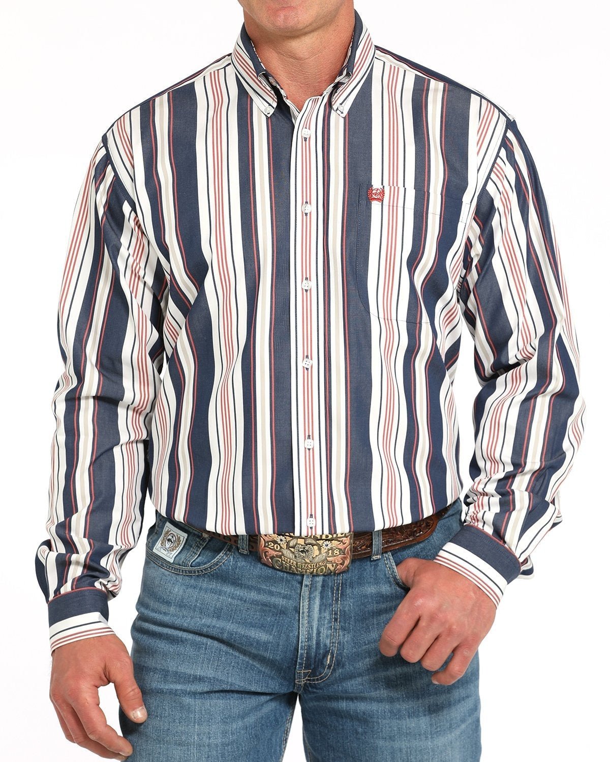 Men's Classic Fit Button-Down Western Shirt