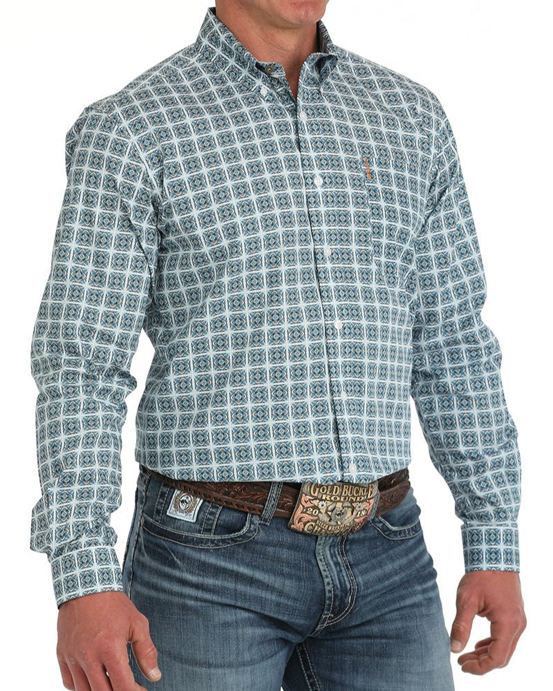 Men’s Modern Fit Button-Down Western Shirt