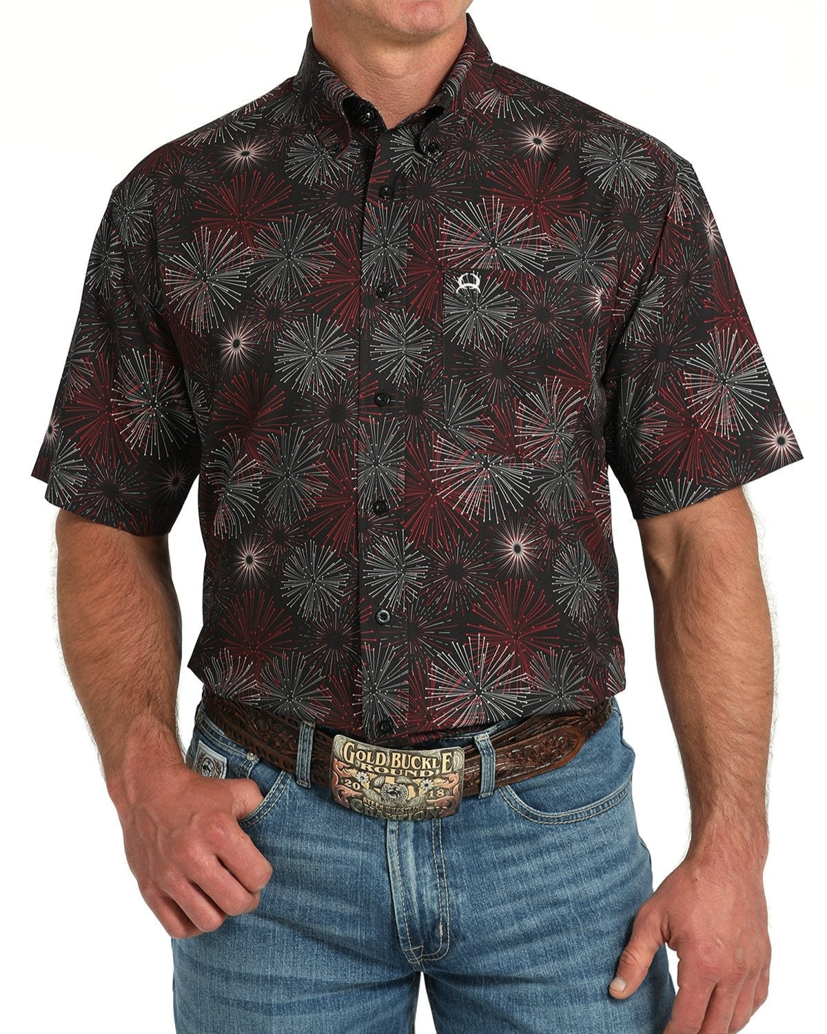 open lace back dress Cinch Men's Arenaflex Button Down Shirt M