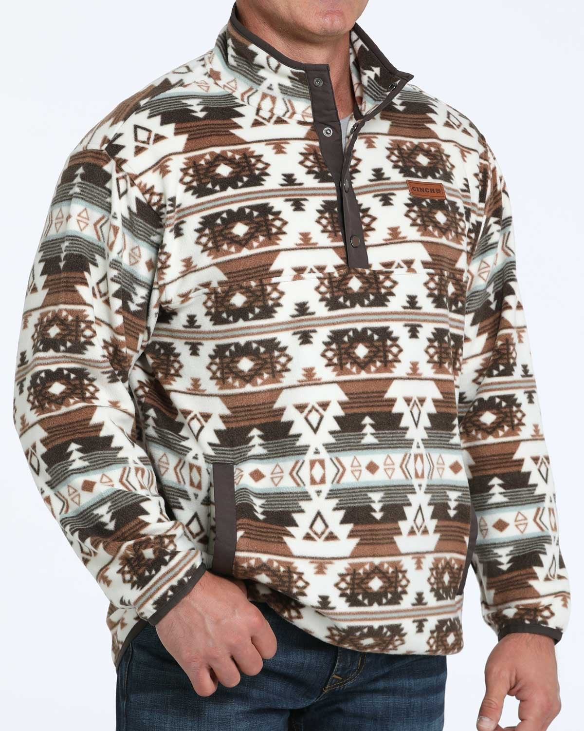 Men's Fleece Pullover - Cream