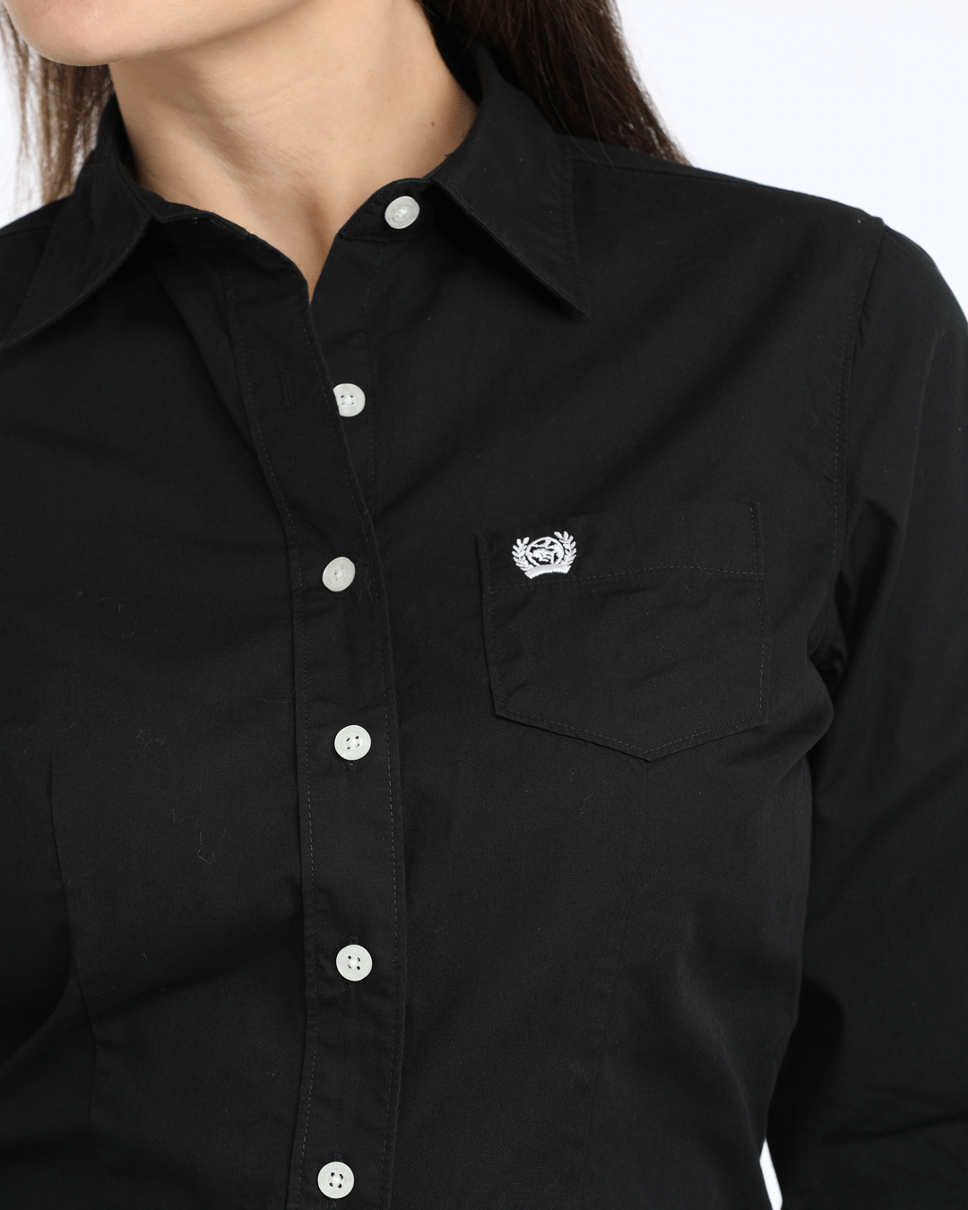 Women's Solid Arena Fit Button-Down Western Shirt