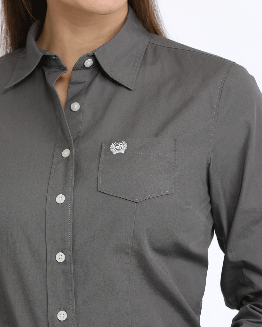 Women's Solid Arena Fit Button-Down Western Shirt