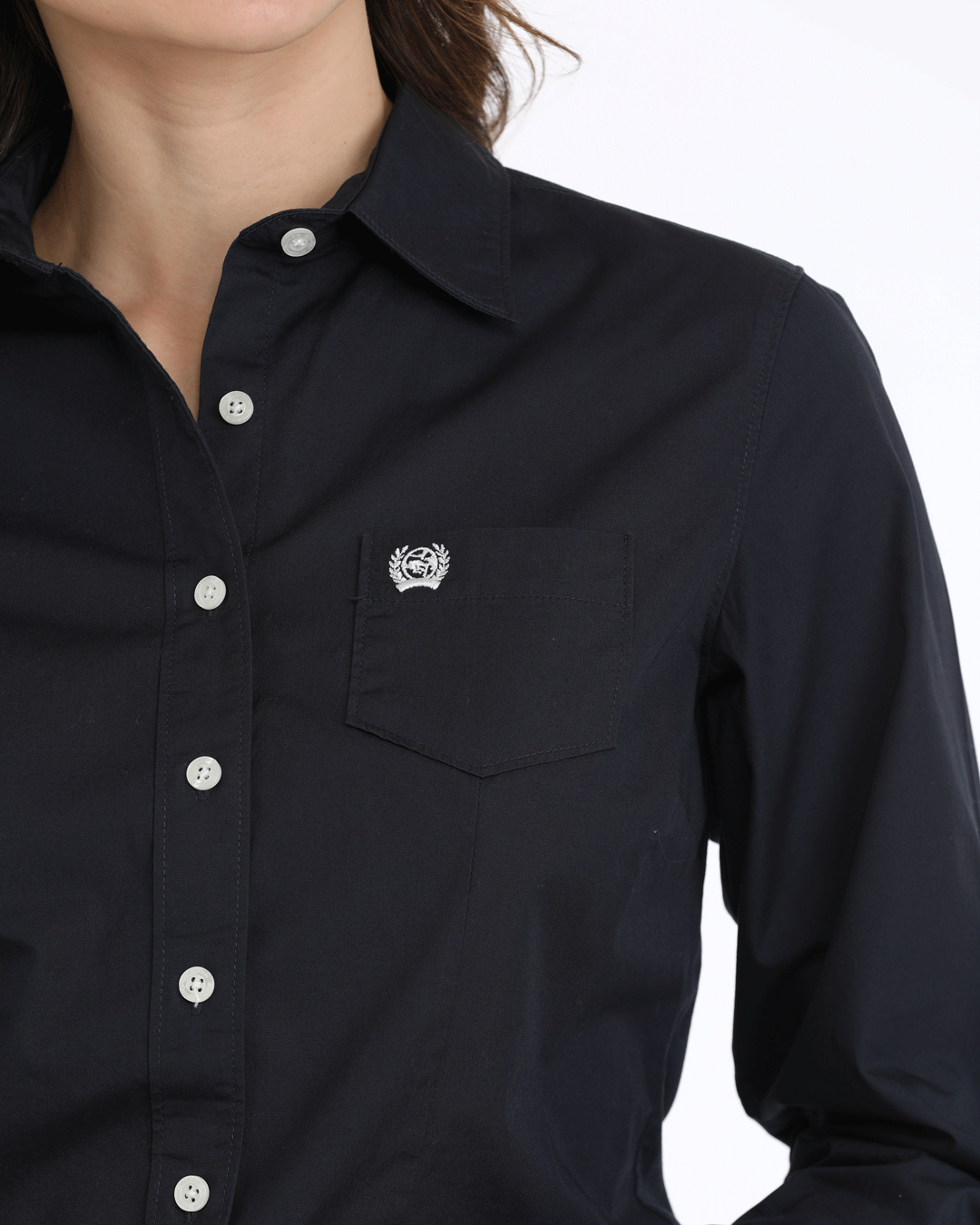 Women's Solid Arena Fit Button-Down Western Shirt