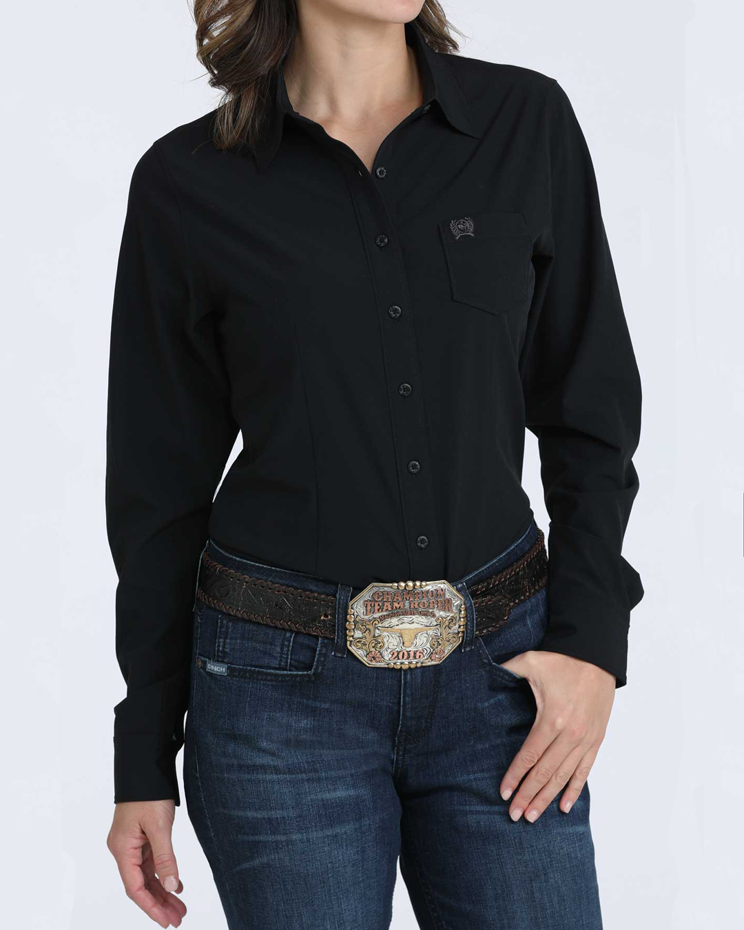 Women’s Solid Arenaflex® Button-Down Western Shirt