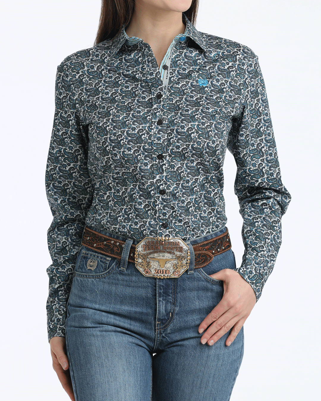 Women’s Arena Fit Button-Down Western Shirt