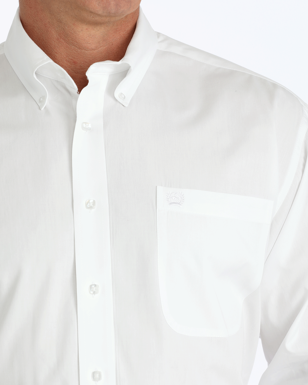 Men's Solid Classic Fit Button-Down Western Shirt