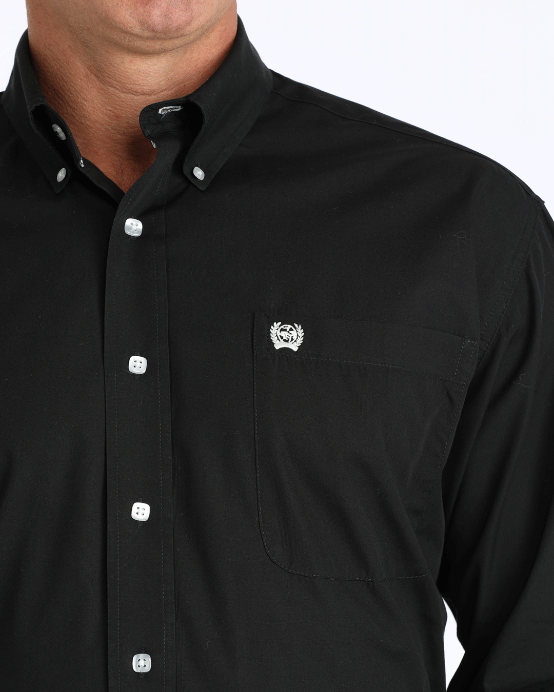 Men's Solid Classic Fit Button-Down Western Shirt
