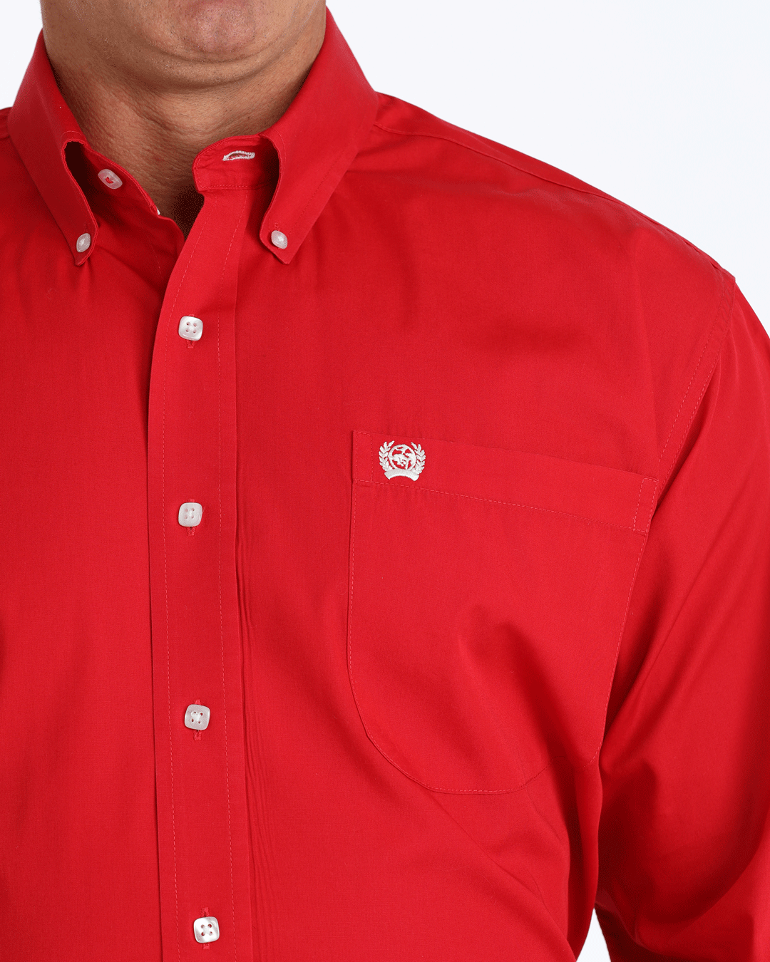 Men's Solid Classic Fit Button-Down Western Shirt