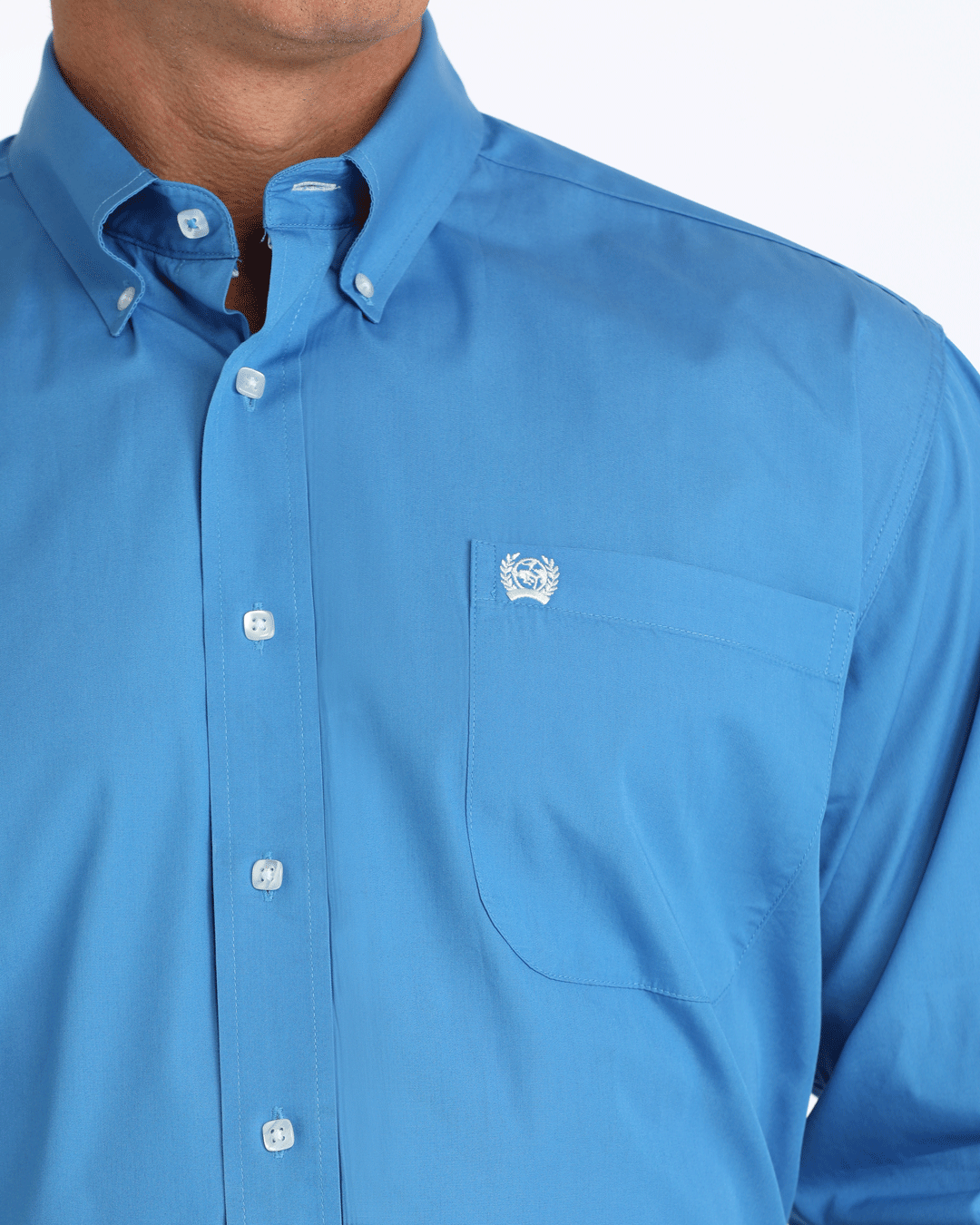 Men's Solid Classic Fit Button-Down Western Shirt