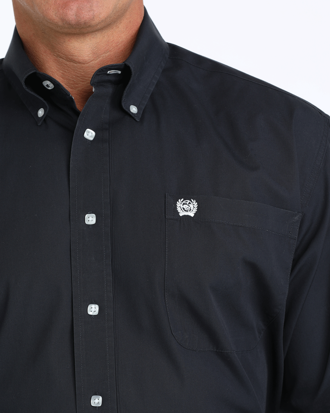 Men's Solid Classic Fit Button-Down Western Shirt