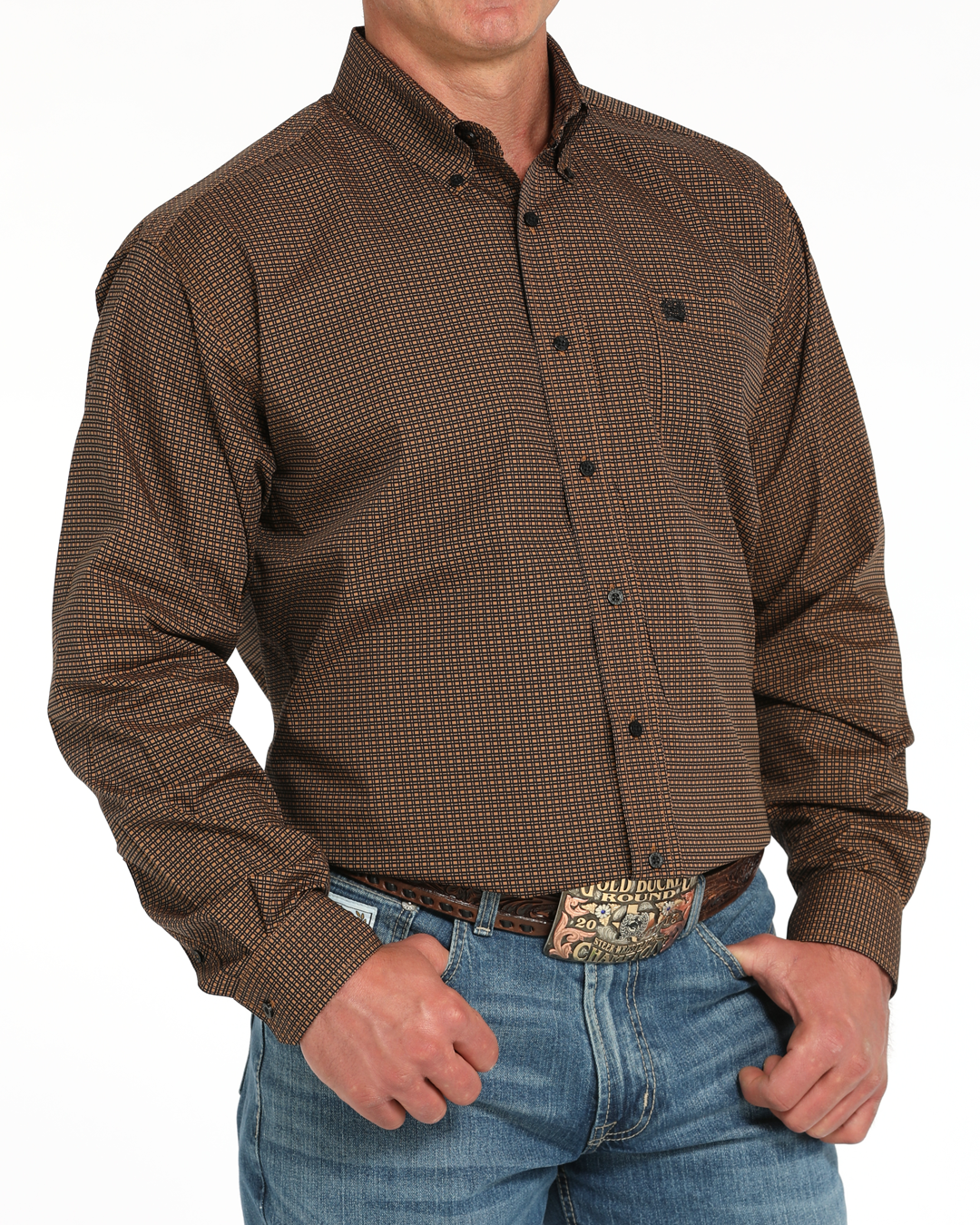 Men's Classic Fit Button-Down Western Shirt
