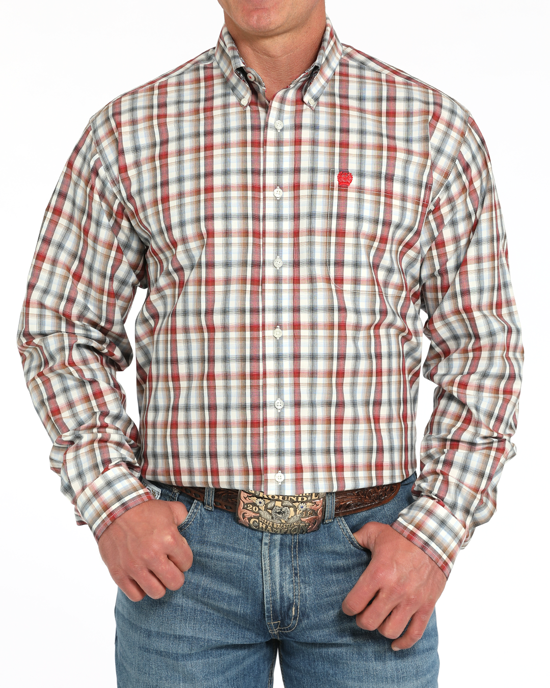 Men's Classic Fit Button-Down Western Shirt
