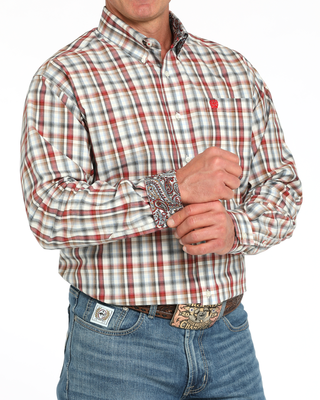 Men's Classic Fit Button-Down Western Shirt