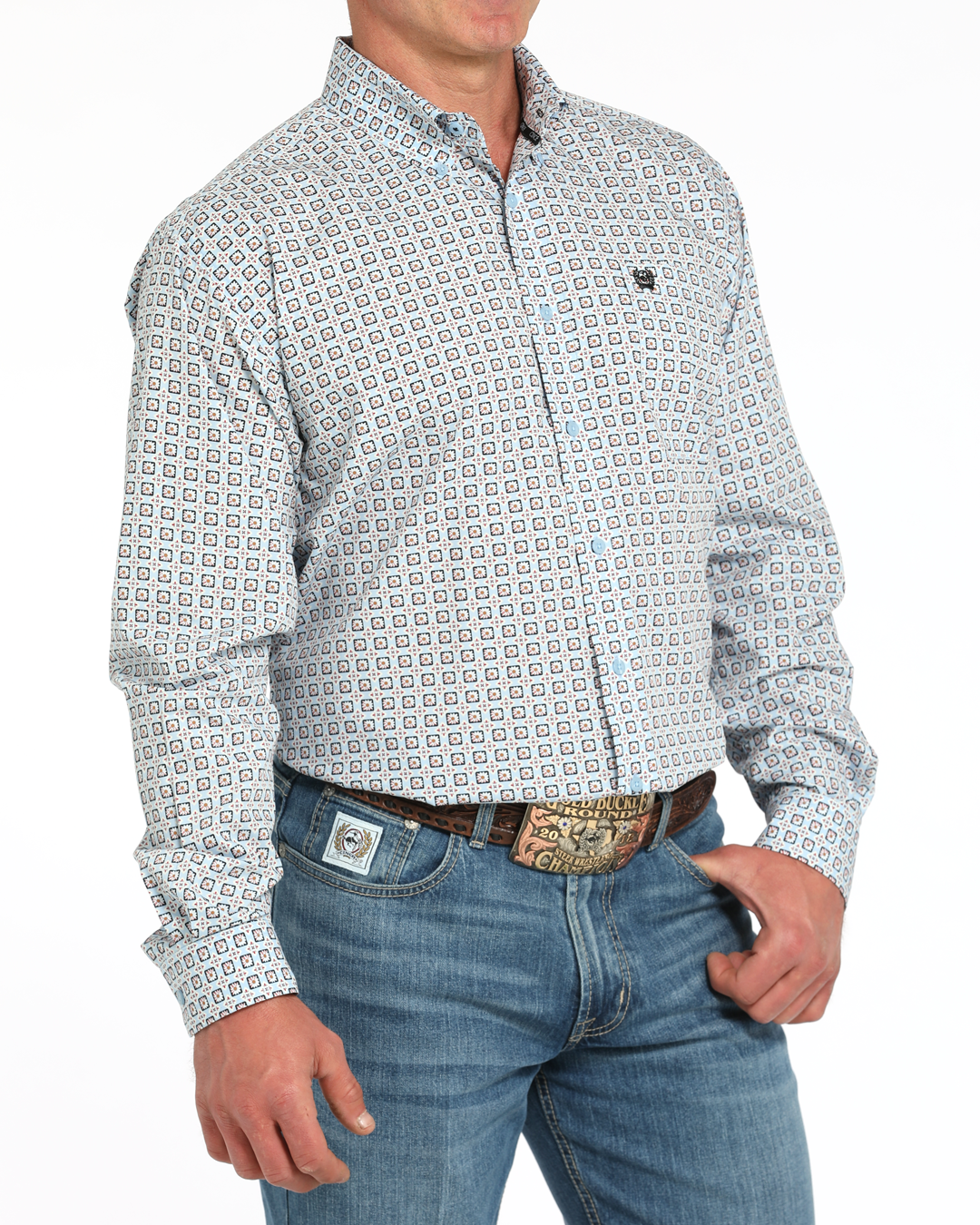 Men's Classic Fit Button-Down Western Shirt