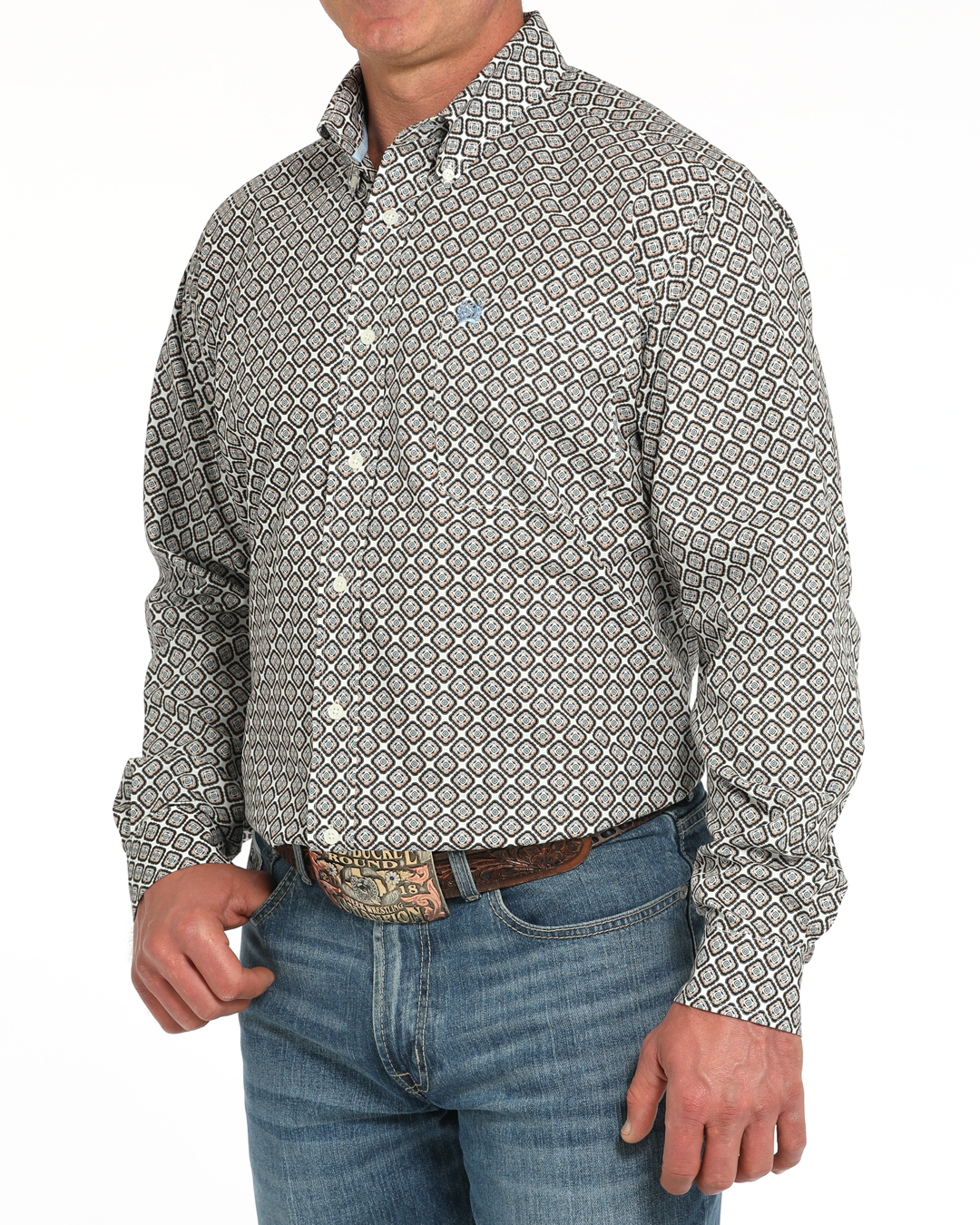 Men's Classic Fit Button-Down Western Shirt